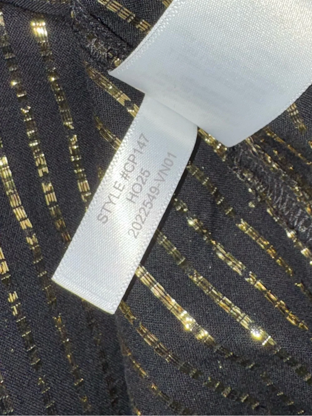 NWT J. Crew Black & Metallic Gold Lurex Dot Puff Sleeve Blouse - XS