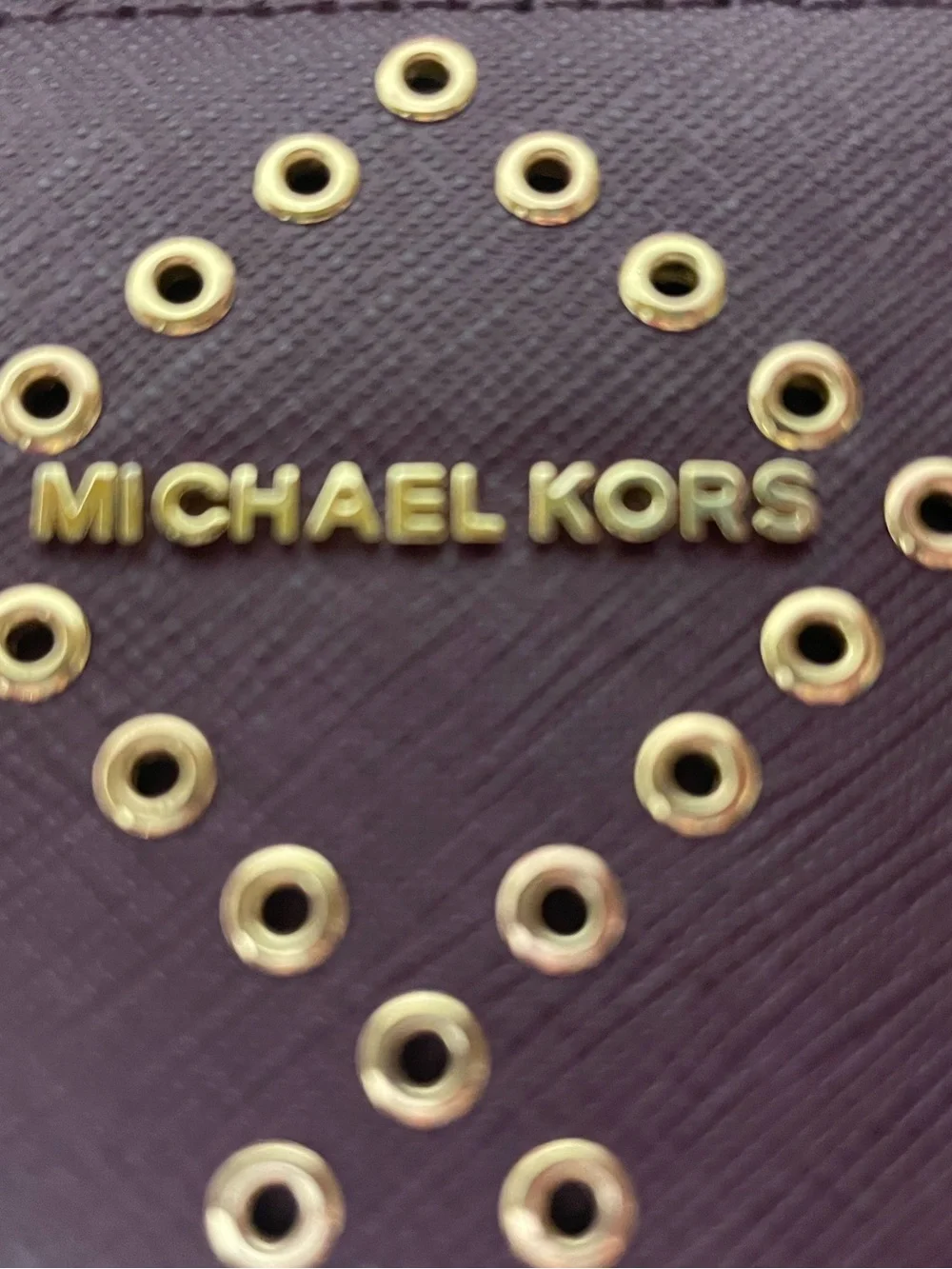 Michael Kors plum leather