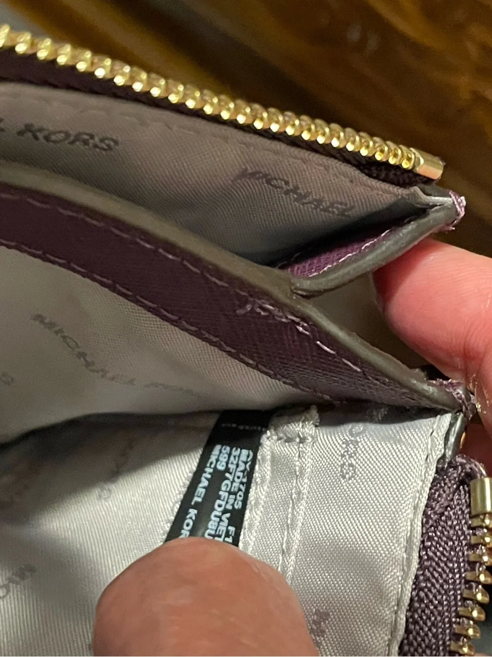 Michael Kors plum leather