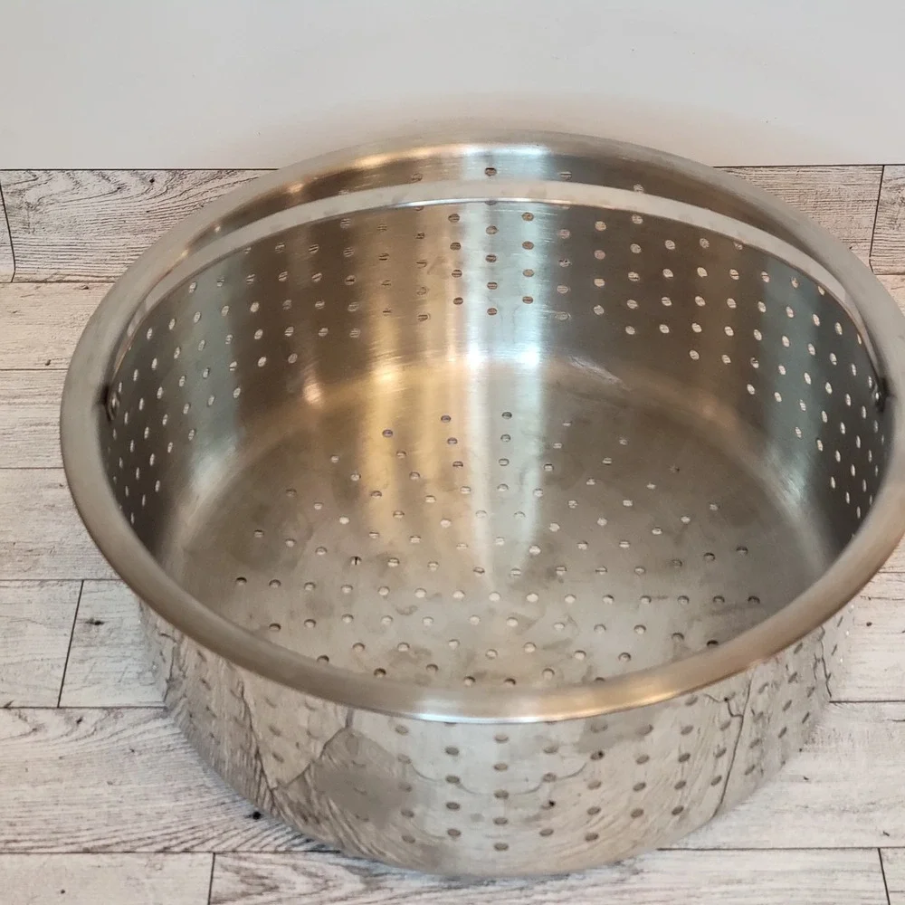 All-Clad 2pc Multi-Pot Stainless Steel Stock Strainer & Steamer Insert 12qt READ