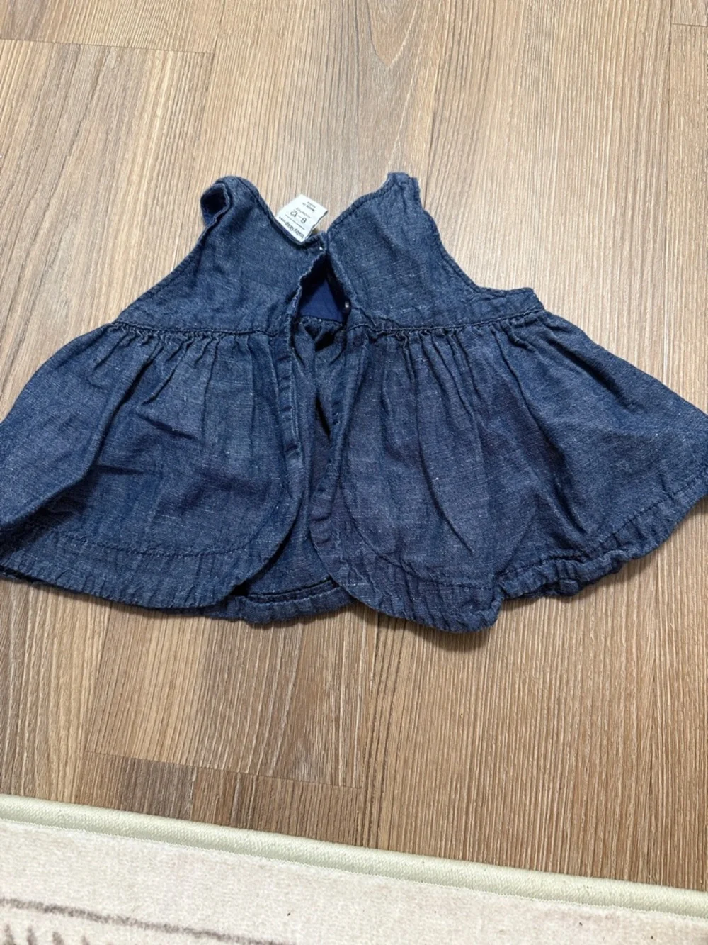 Baby Gap Girls Blue Chambray Denim Tank sleeveless top - 6-12 months