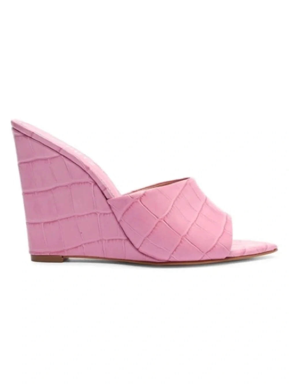 SCHUTZ 8.5 LUCIMARA COUROS/ROSA WIDE CROCO/CLUB ROSE