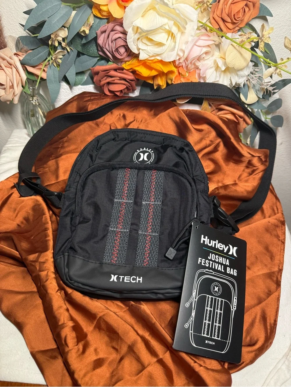 Hurley Joshua Festival Black Crossbody Bag