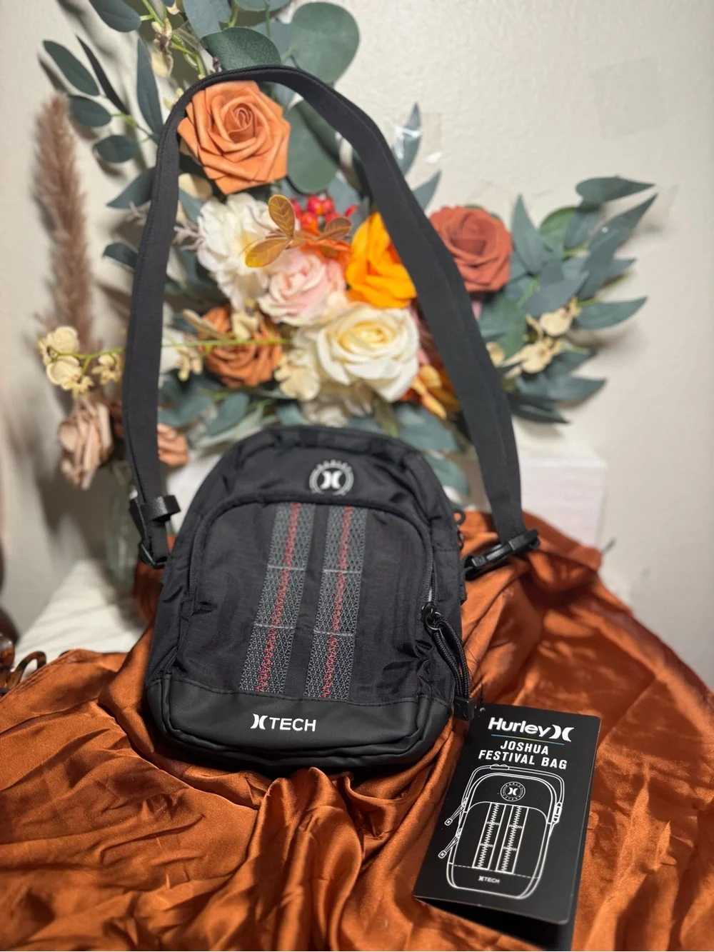 Hurley Joshua Festival Black Crossbody Bag