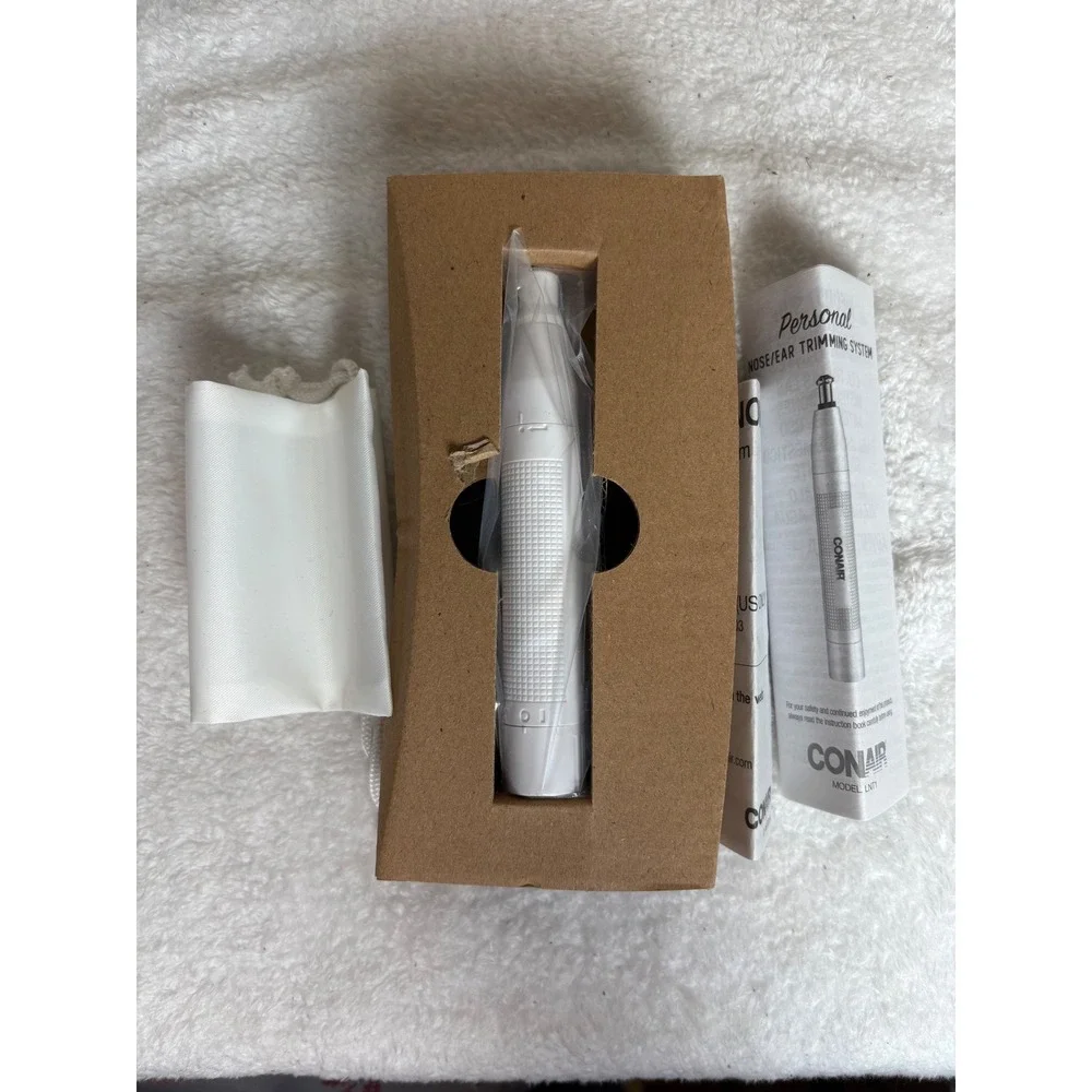 Conair Personal Nose and Ear Trimming System LTN1 White 3-Bevel Blade Trimmer