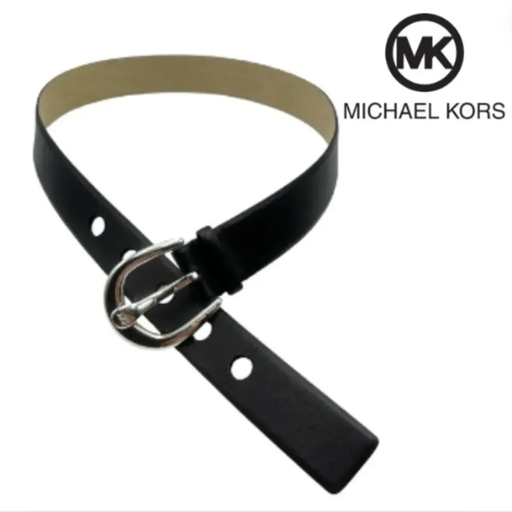 MICHAEL KORS - women's black leather belt - SIZE 40.5