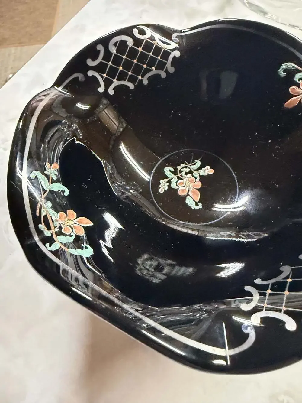 Japanese Artisan black porcelain