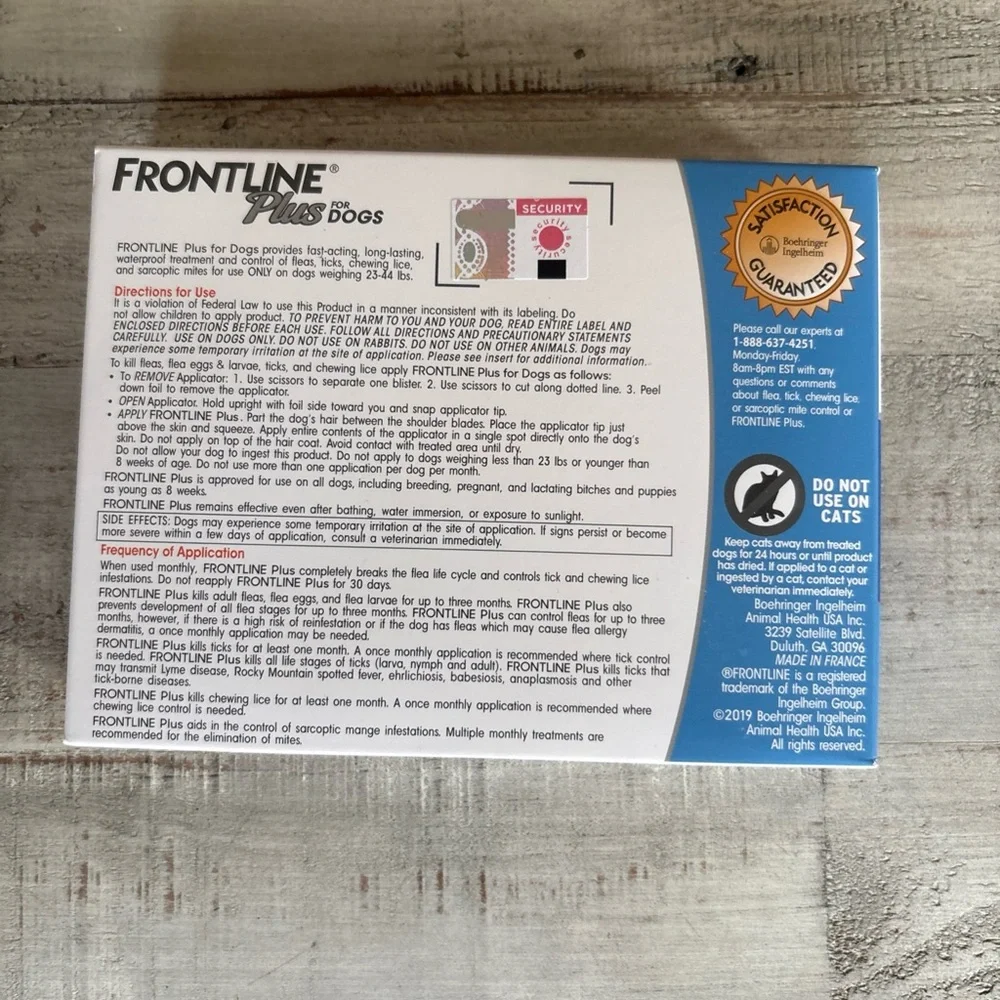 Frontline Plus plus dogs be