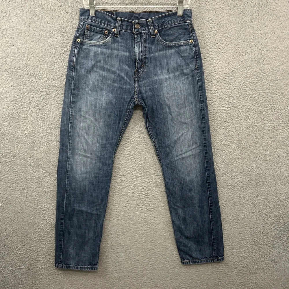 Levis Jeans Mens 30x30 Blue‎ Denim 505 Straight Leg American Work Medium Wash