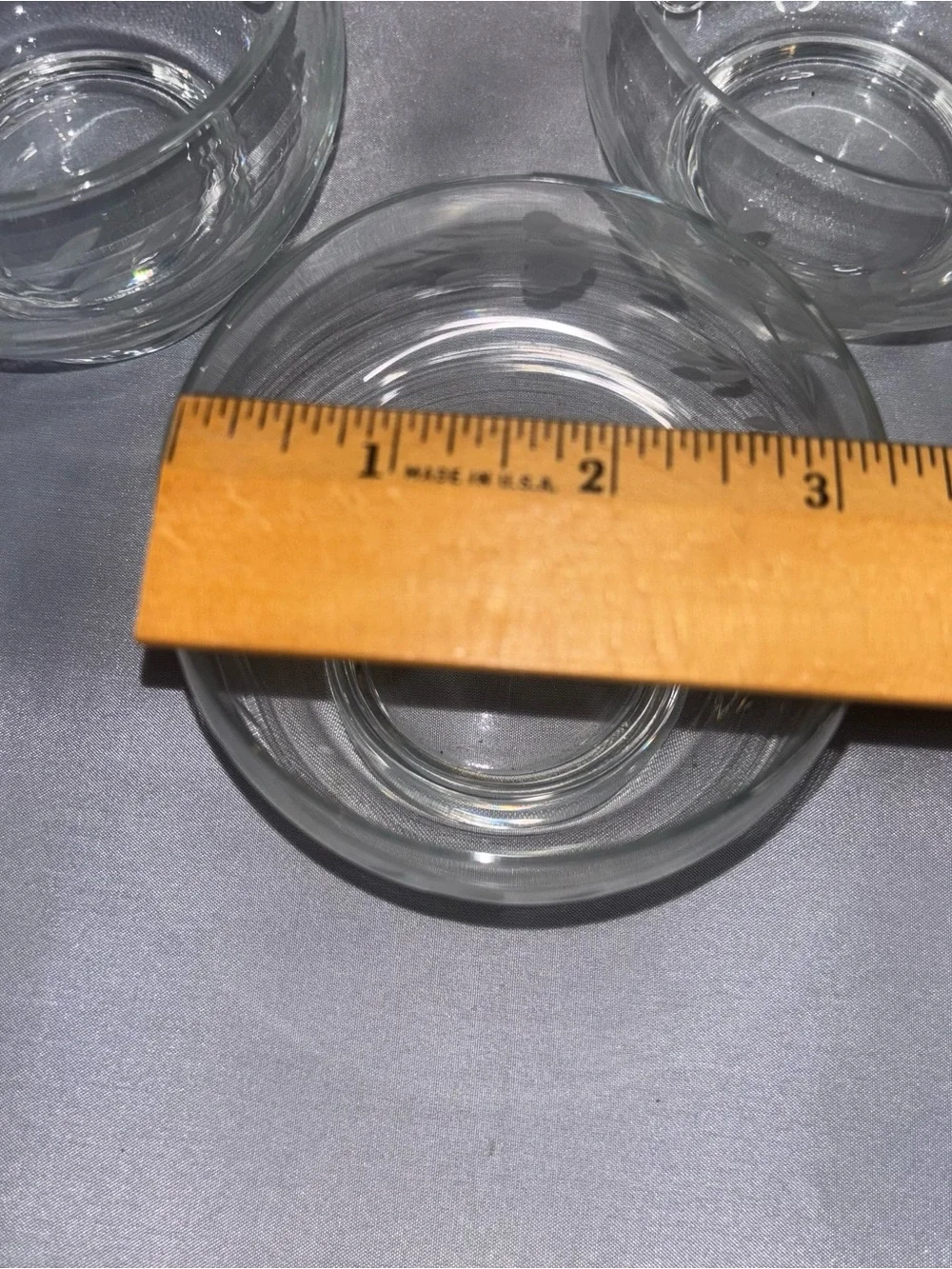 Princess House creamer sugar etched