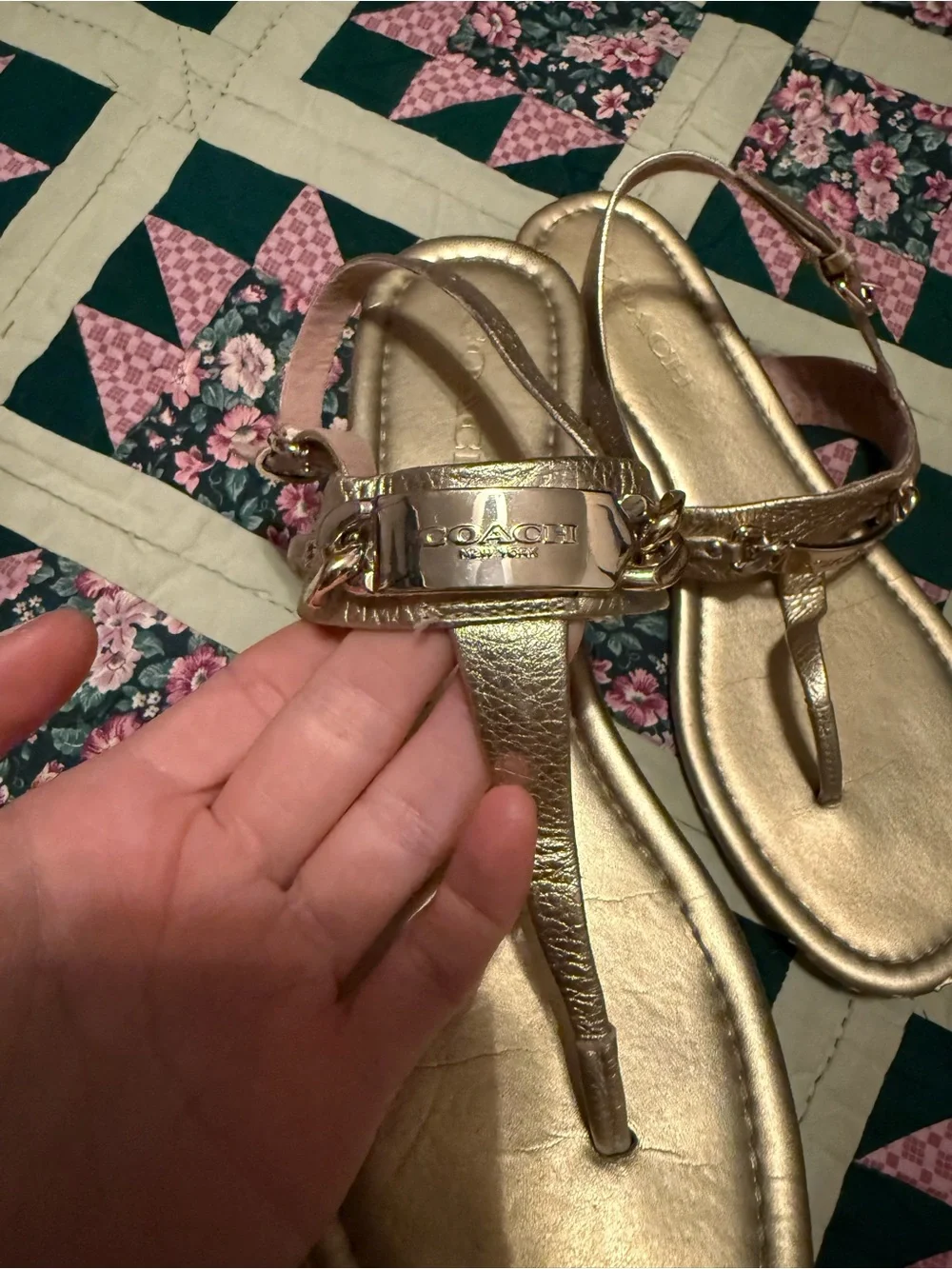 Coach comfortable metallic