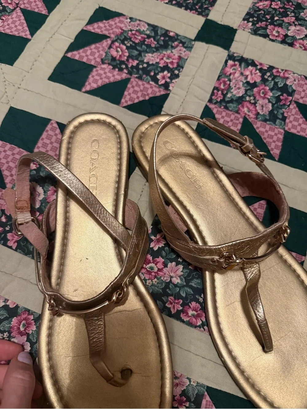 Coach comfortable metallic