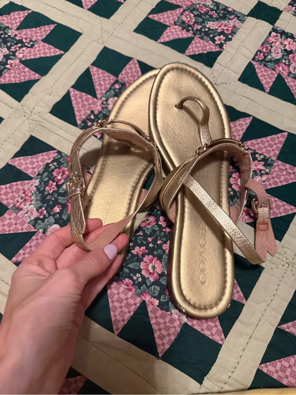 Coach comfortable metallic