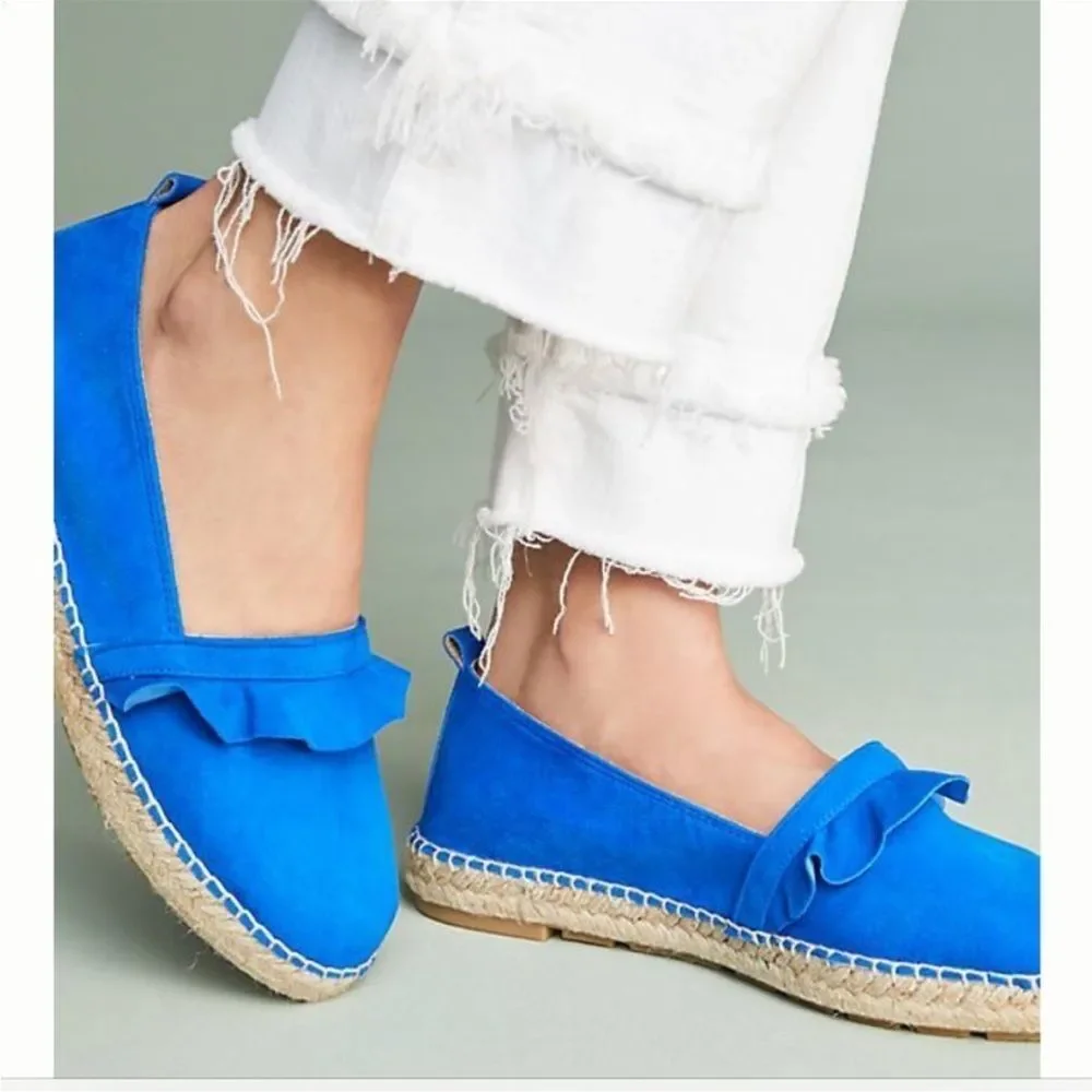 Anthropologie ruffled espadrille