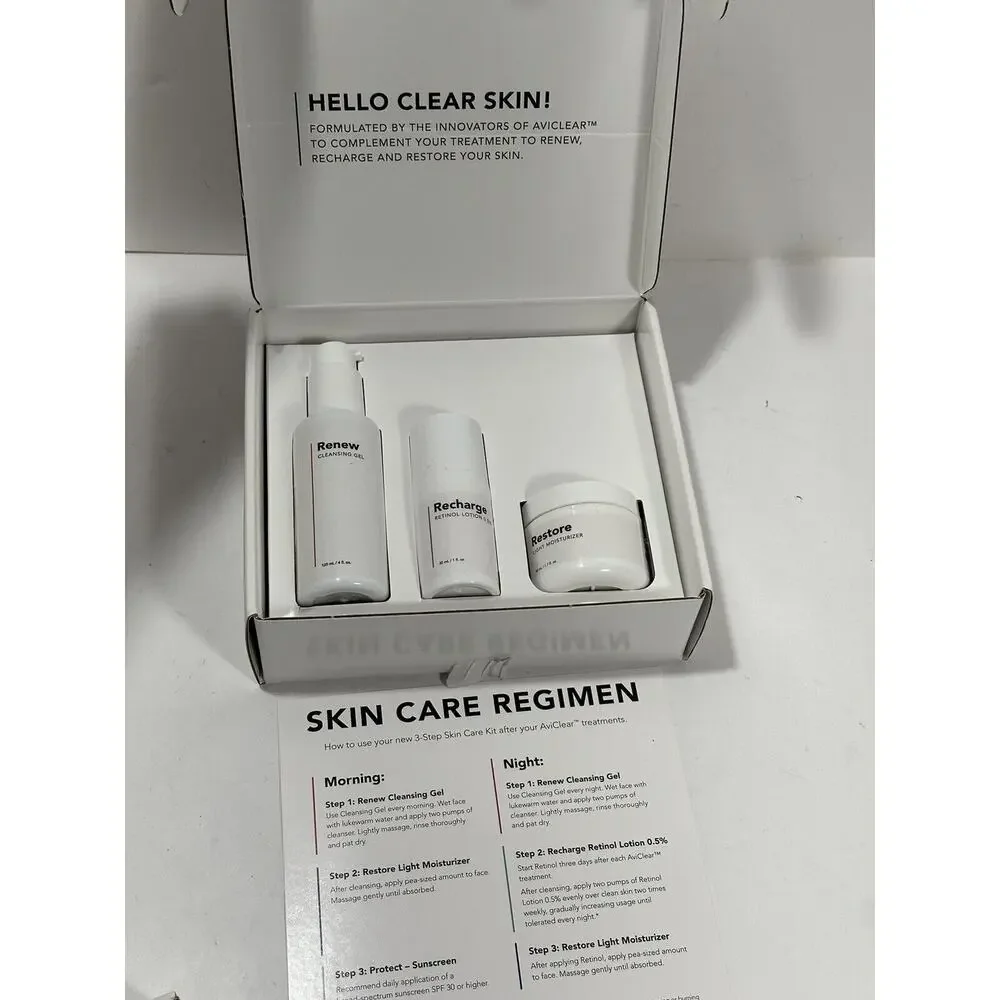 AviClear Skin Care Set Renew Recharge Restore‎ Brand New Sealed RARE