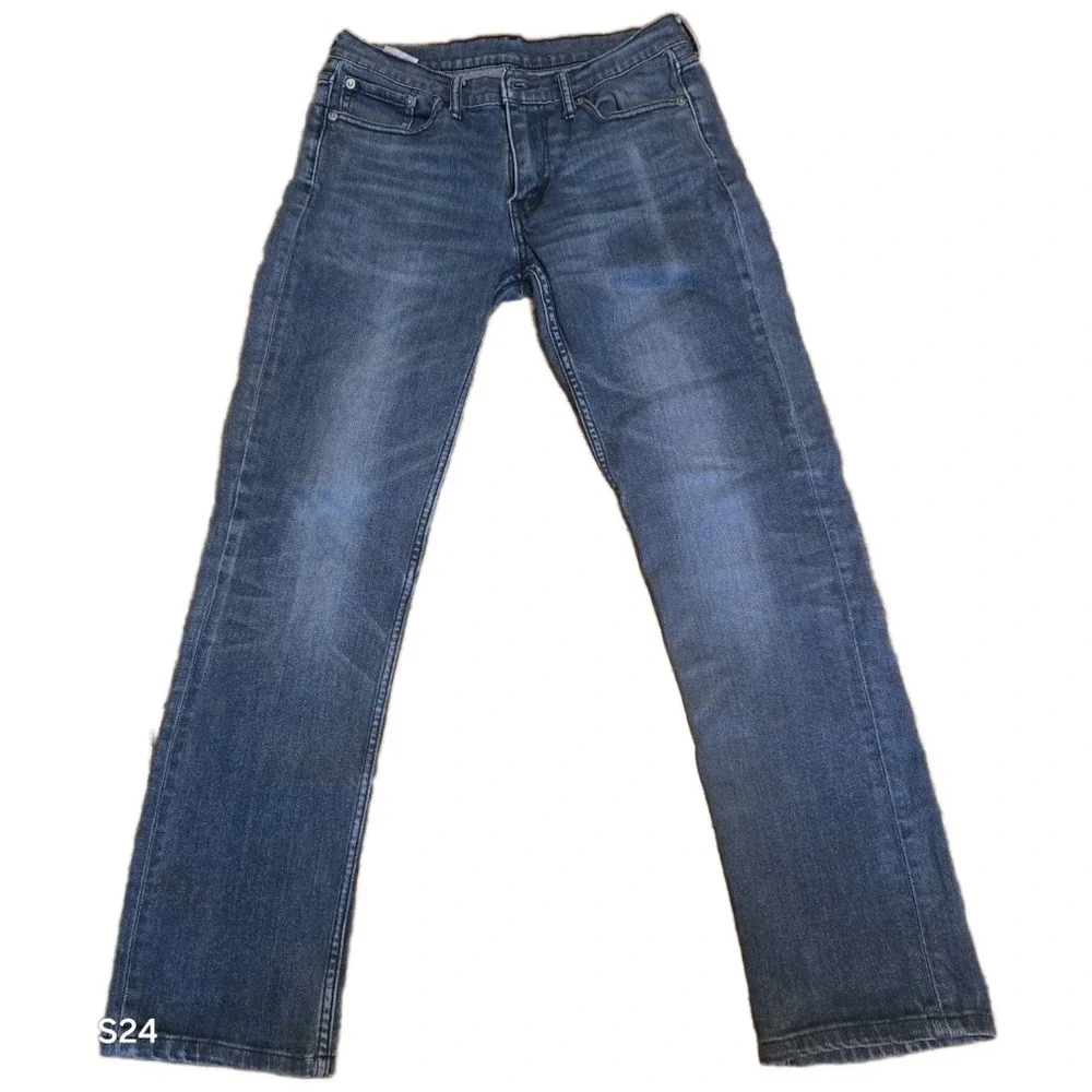 Levis 514 Jeans Mens 29x32‎ (fit 29x29) Blue Straight Leg Stretch Denim Zip Fly