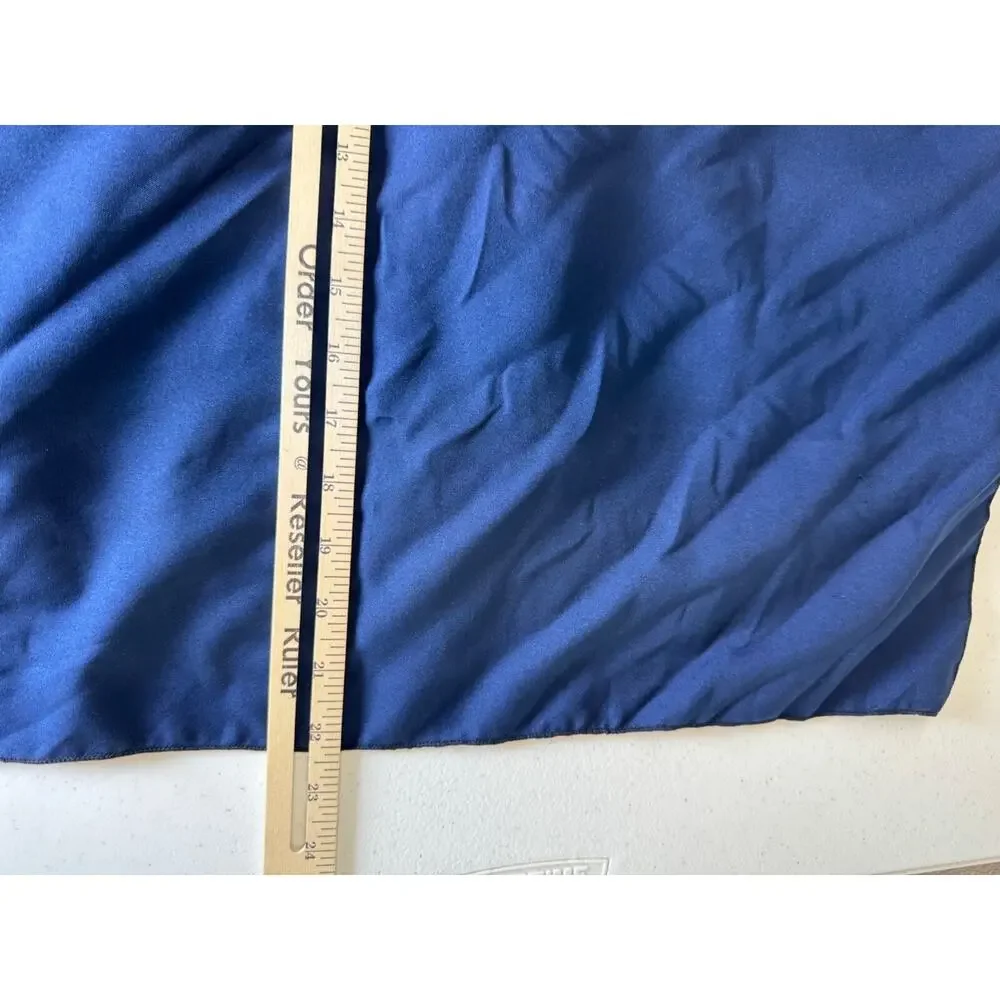 Vintage Nautical Square Scarf Lot Navy Blue Solid Red‎ Sheer Striped Pattern