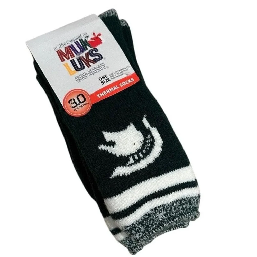 Muk Luks Gameday Thermal Socks Mens One Size Green White Spartans Michigan‎