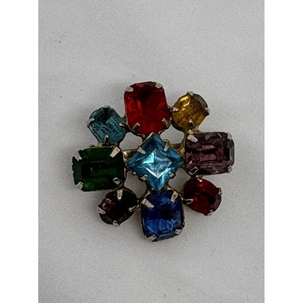 Estate Find Multi Colored Brooch‎ Hat Pin Scarf Brooch 1