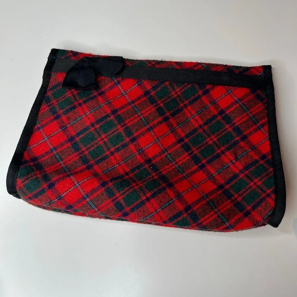 de'Lanthe vintage tartan plaid clutch purse, a preppy classic originally handcra