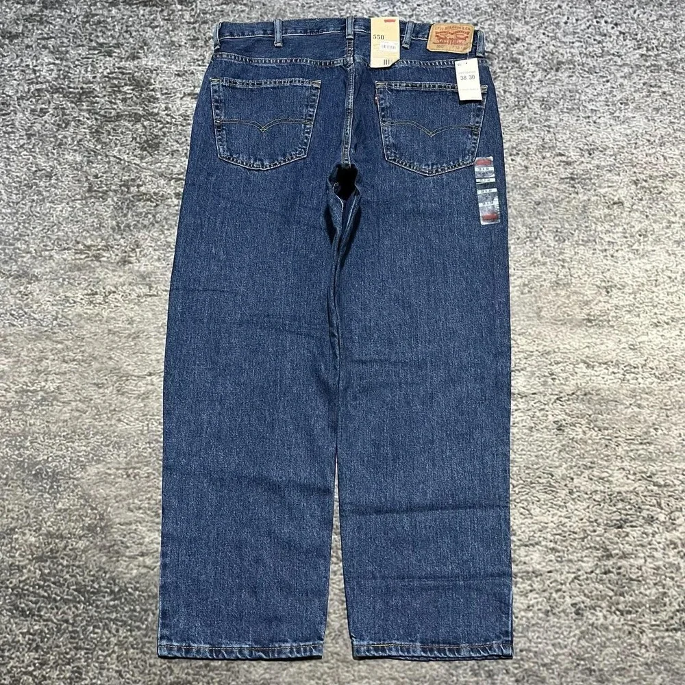 NWT Levi's 550 Jeans Relaxed Fit Mens 38x30 Blue Denim