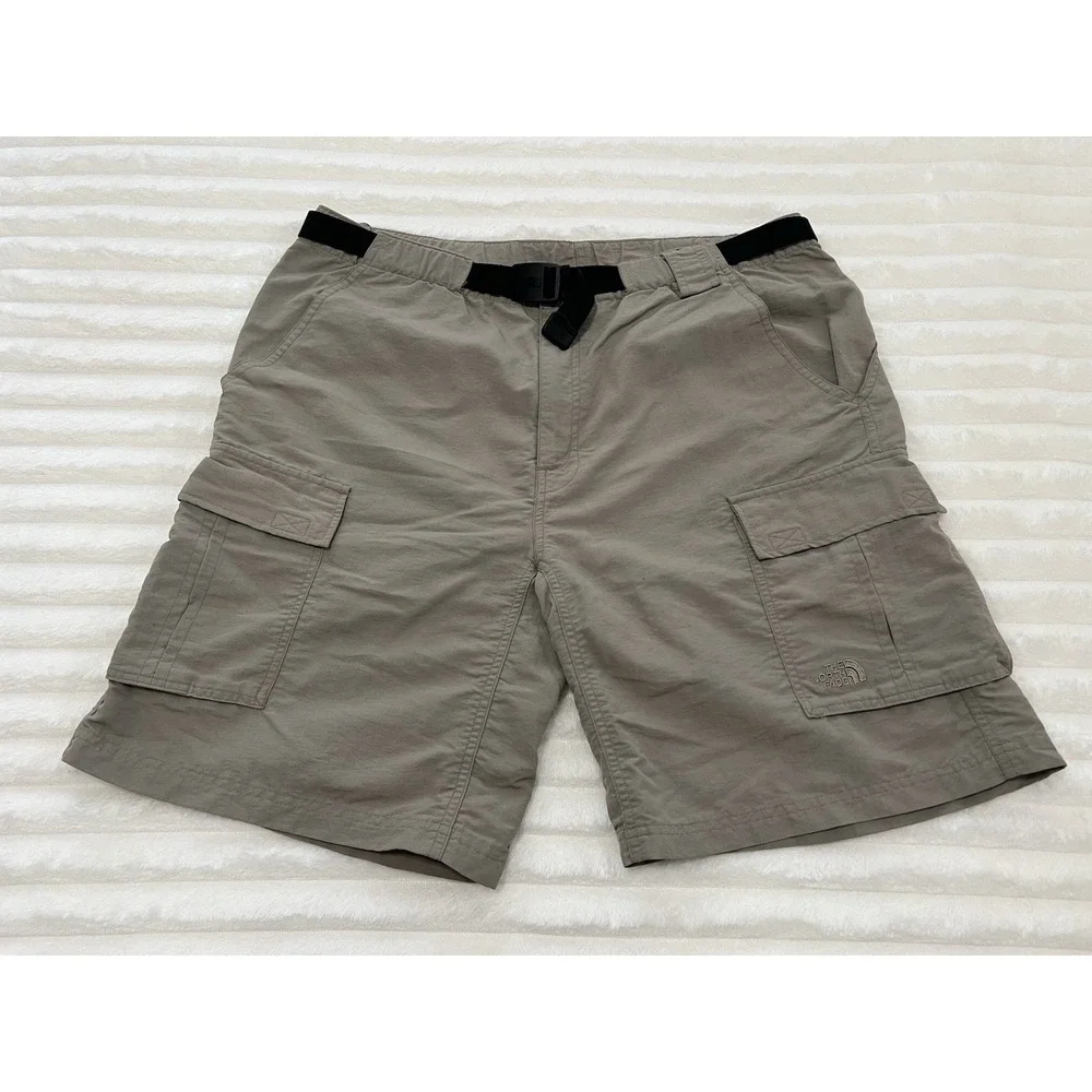 The North Face Cargo Shorts Mens Beige Nylon Hiking Camping Outdoor  Size‎ L