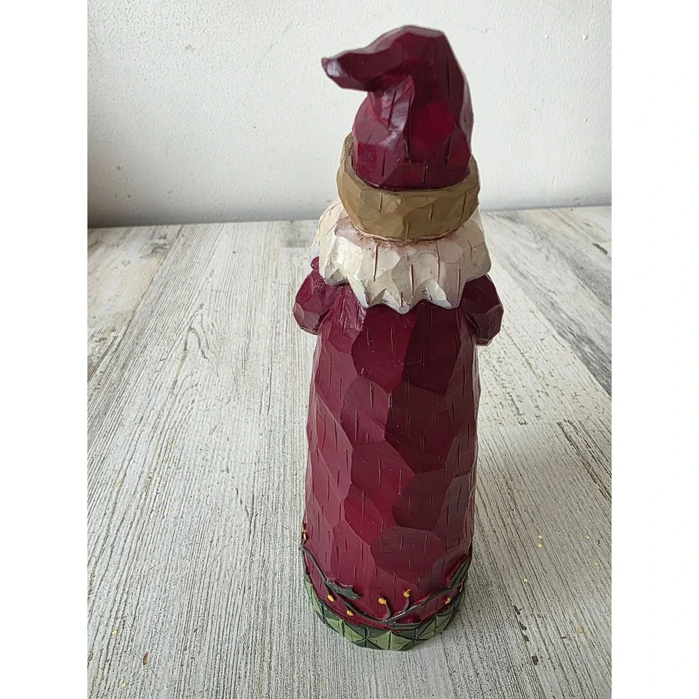 Vintage Santa wreath‎ statue figurine ivy garden Xmas tree decor