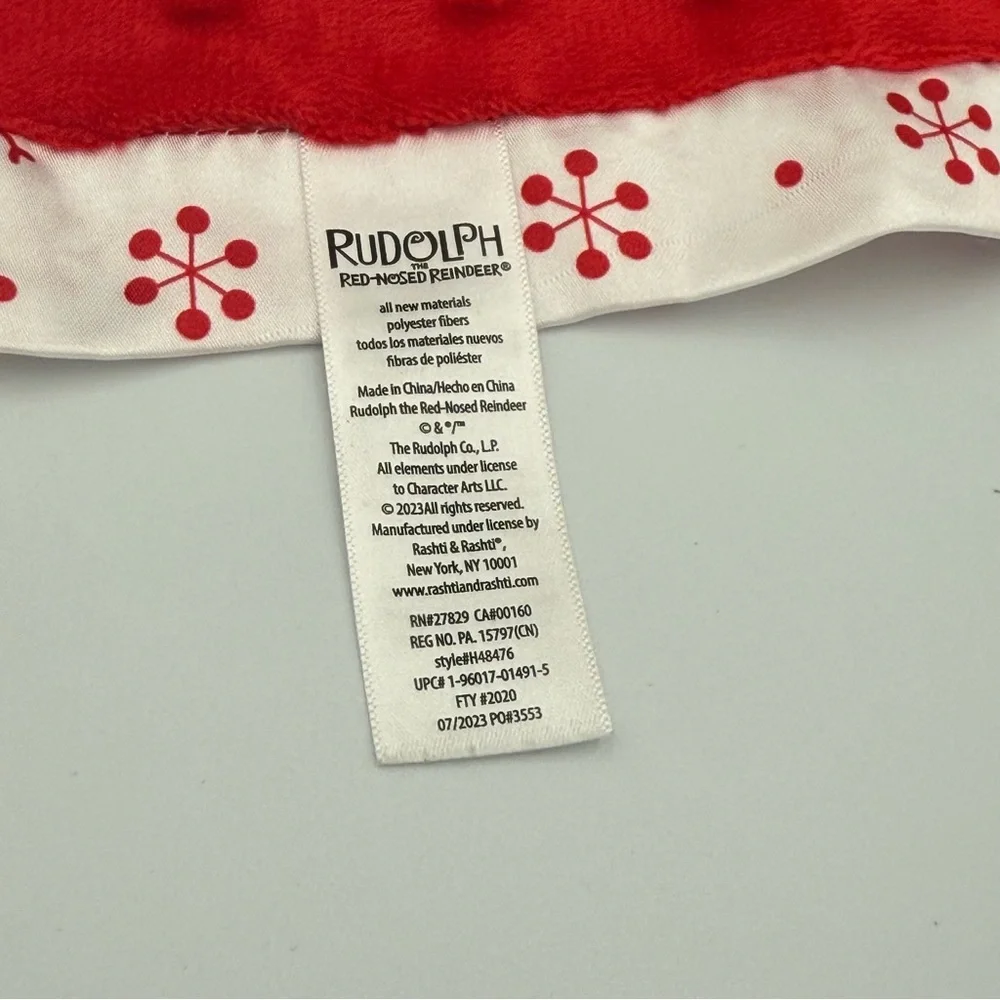 My First Rudolph The Red Nose Reindeer Lovey Security Red Baby Blanket Christmas