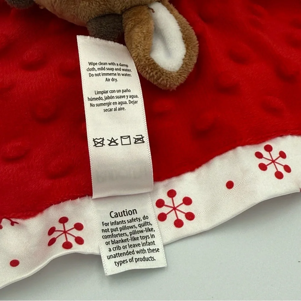 My First Rudolph The Red Nose Reindeer Lovey Security Red Baby Blanket Christmas