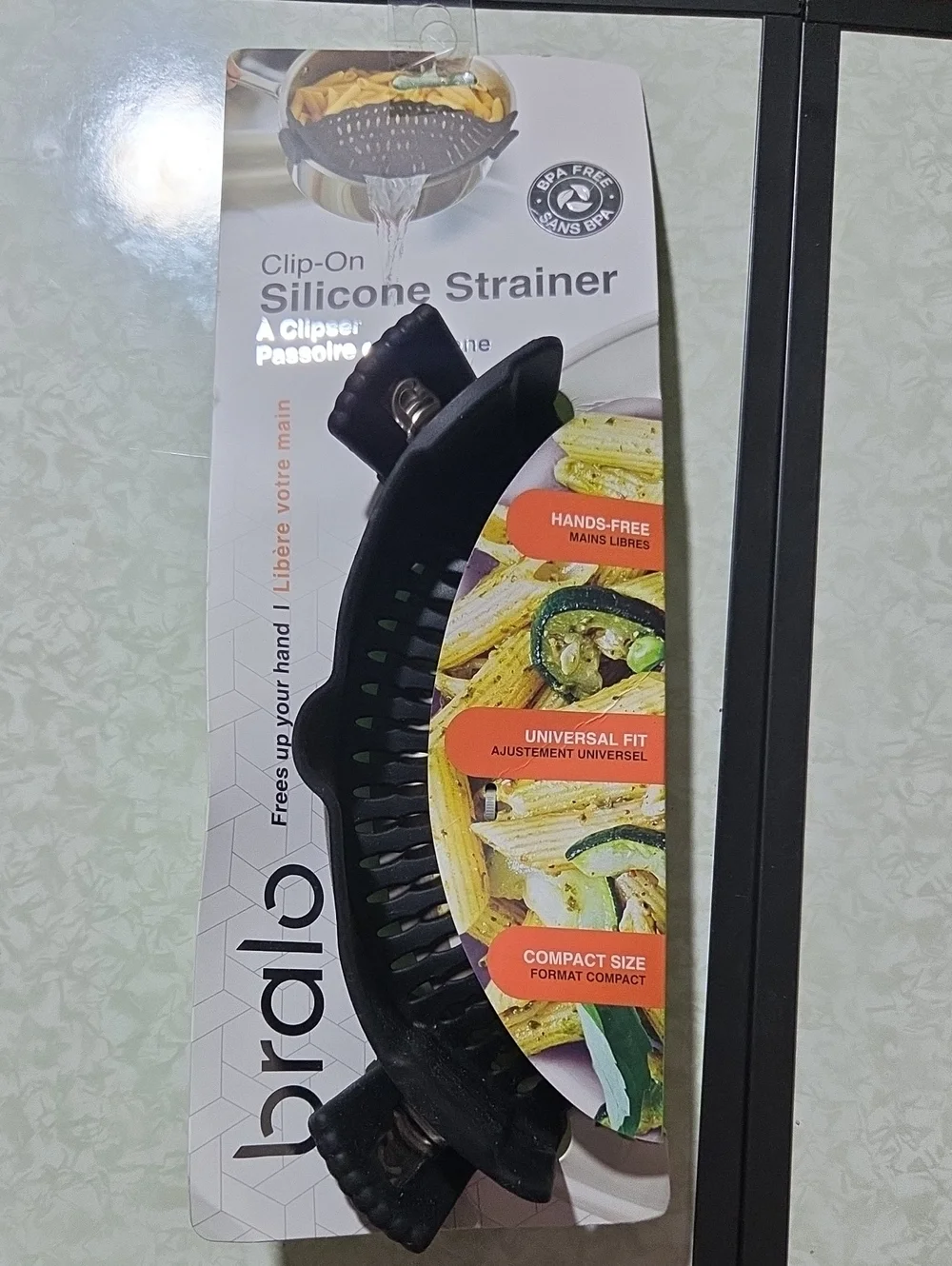 Bralo Clip-On Silicone Strainer‎ - Black