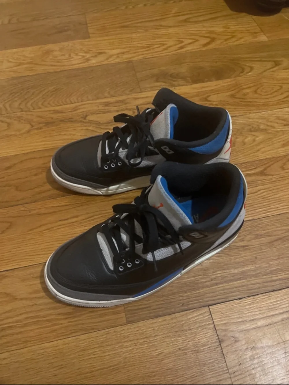 Jordan Men’s Black, Gray & Orange Low-Top Sneakers