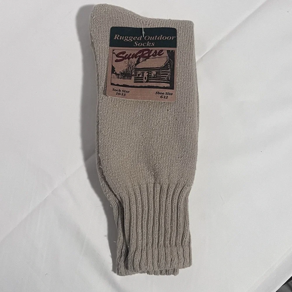 Sunrise‎ Boot Sock Cotton Nylon Blend Socks Hunting Mens Size 10-13 NOS Thermal