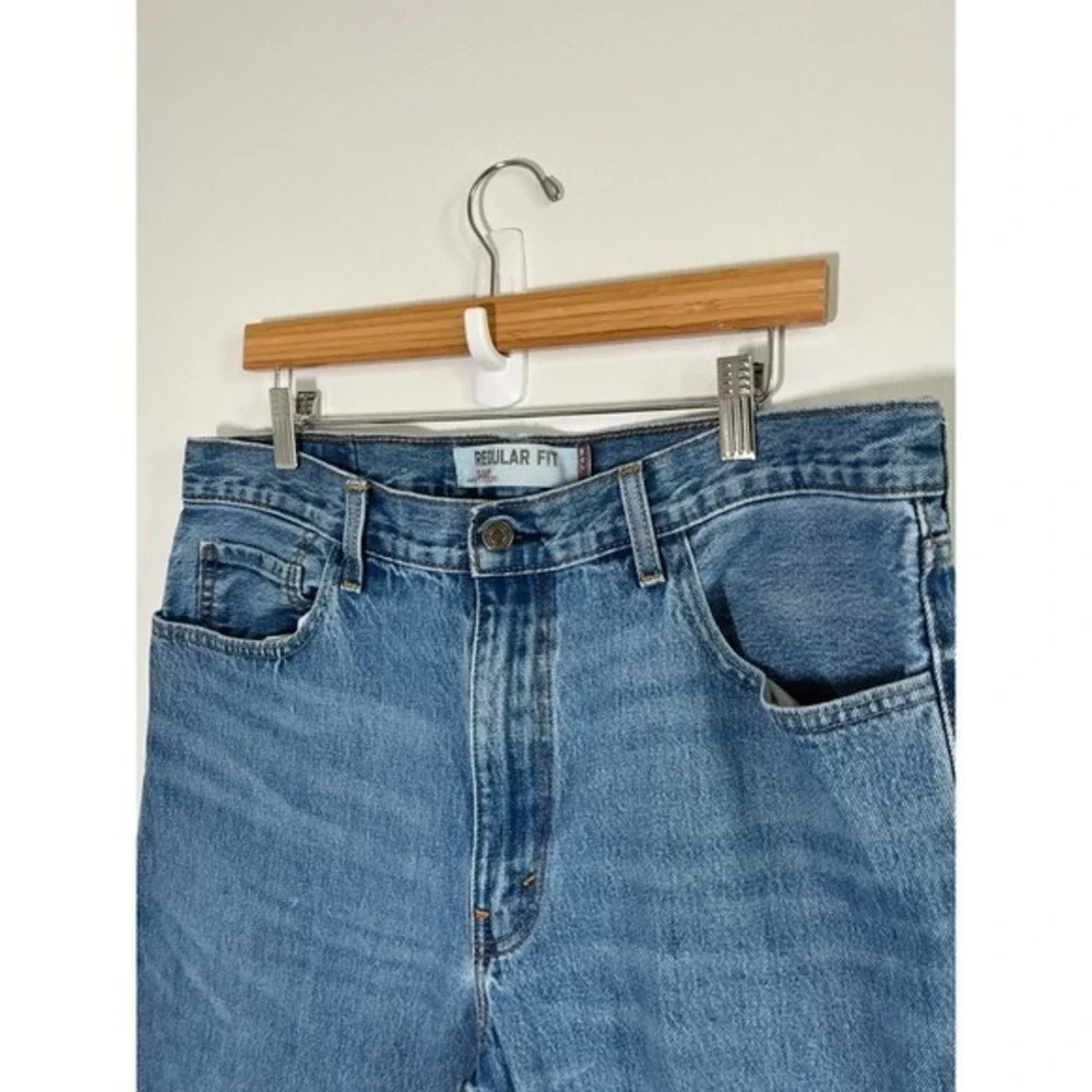 Levis 505 Jeans Mens 36x30 Blue Regular Straight Mid‎ Rise Medium Wash Denim