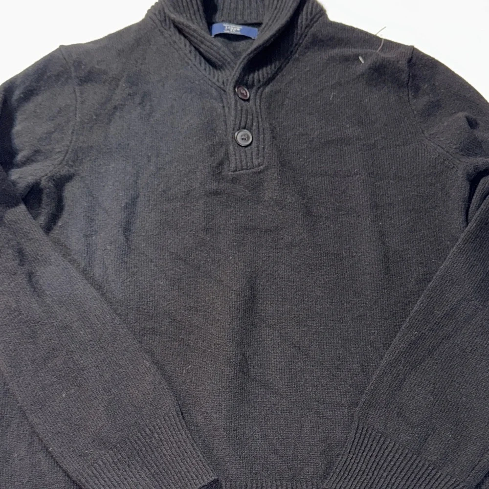 J. Crew‎ Men's Black Turtleneck Sweater 100% Lambswool