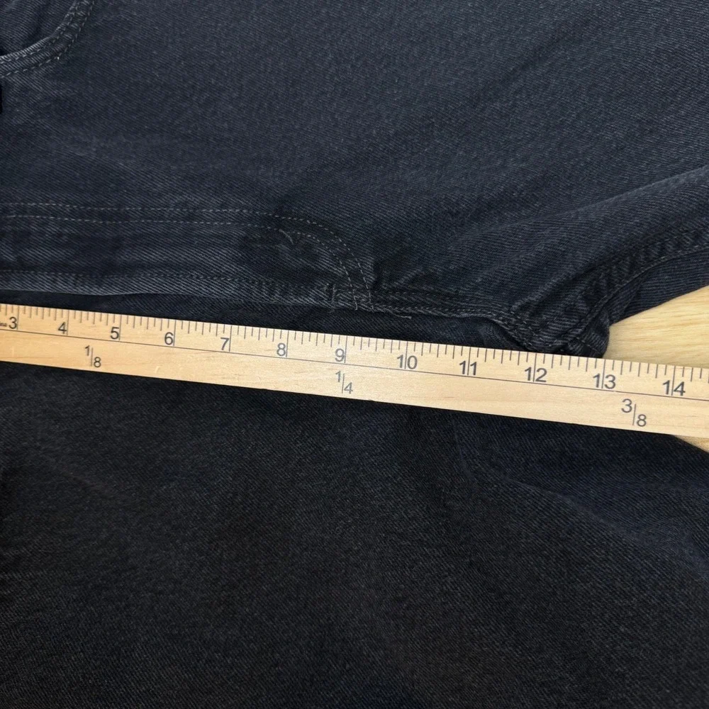 Levi's 505 Mens Regular Fit Black Jeans 38x32 (37x31) Straight Leg Denim Classic
