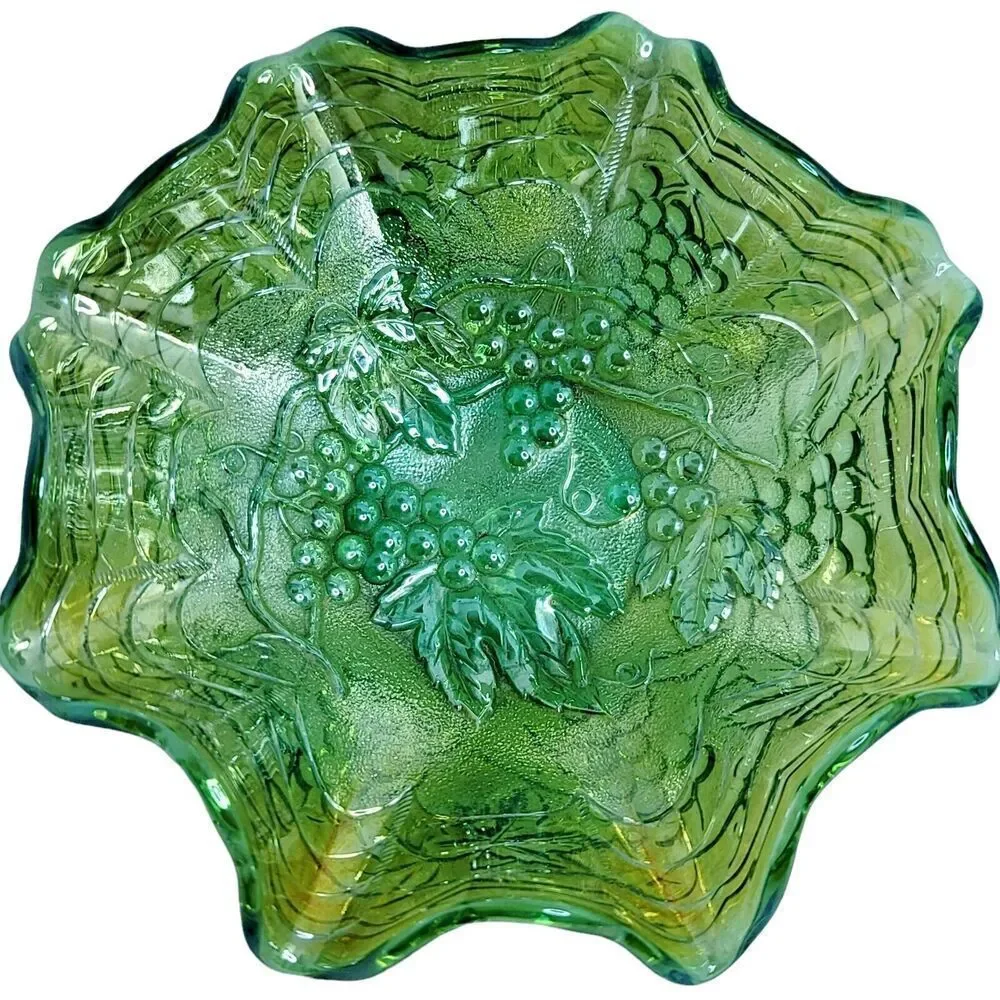 Imperial Glass bowl light glows
