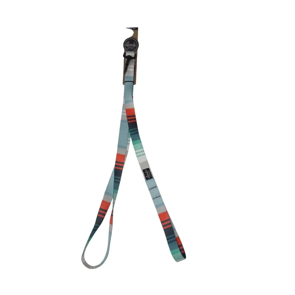 Leeds Dog Supply Birmingham Dog Leash Large 6ft Multi Color Striped Nylon Lead