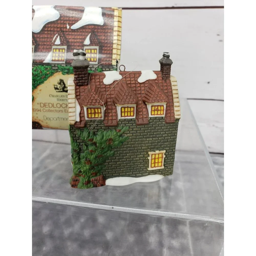DEPT 56 Heritage‎ VILLAGE DEDLOCK ARMS ORNAMENT RETIRED CHARLES DICKENS INN 1994