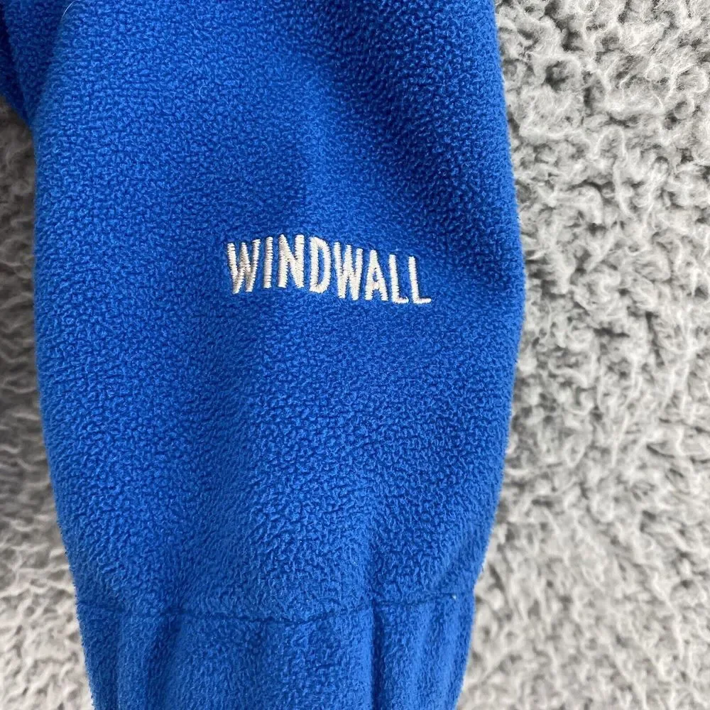 The NORTH FACE Fleece Boys Youth Blue Full‎ Zip Windwall Jacket Size Small READ