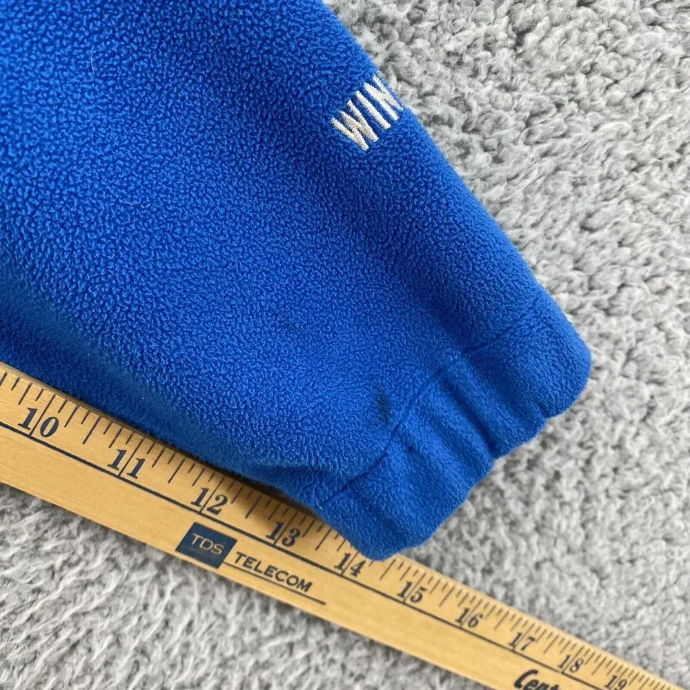 The NORTH FACE Fleece Boys Youth Blue Full‎ Zip Windwall Jacket Size Small READ
