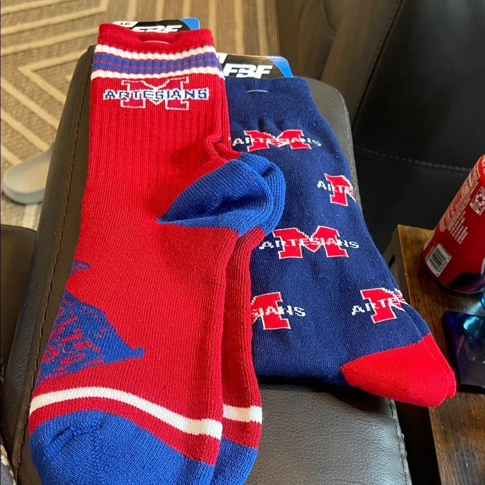 Men's Martinsville Artesians Red and Blue Socks‎