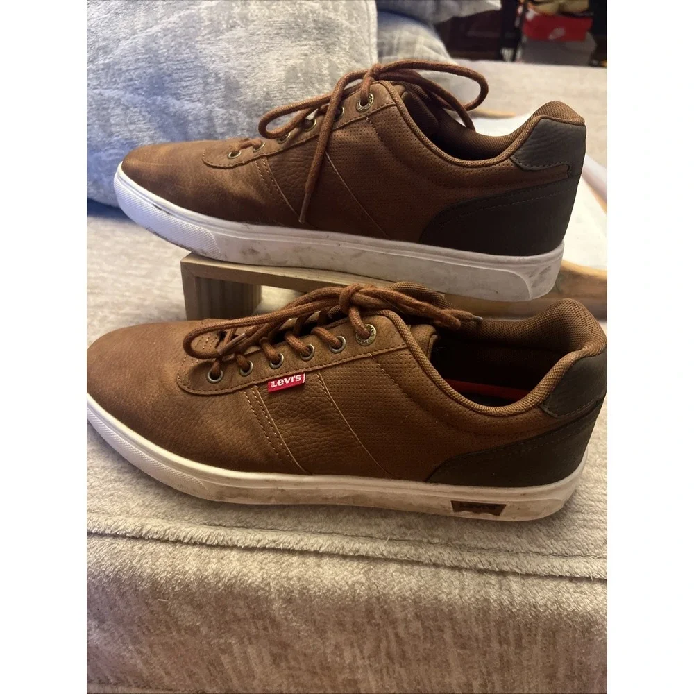 Levi's Mens Alpine WX Stacked Brown Synthetic Leather Sneakers Size 12 51948309H