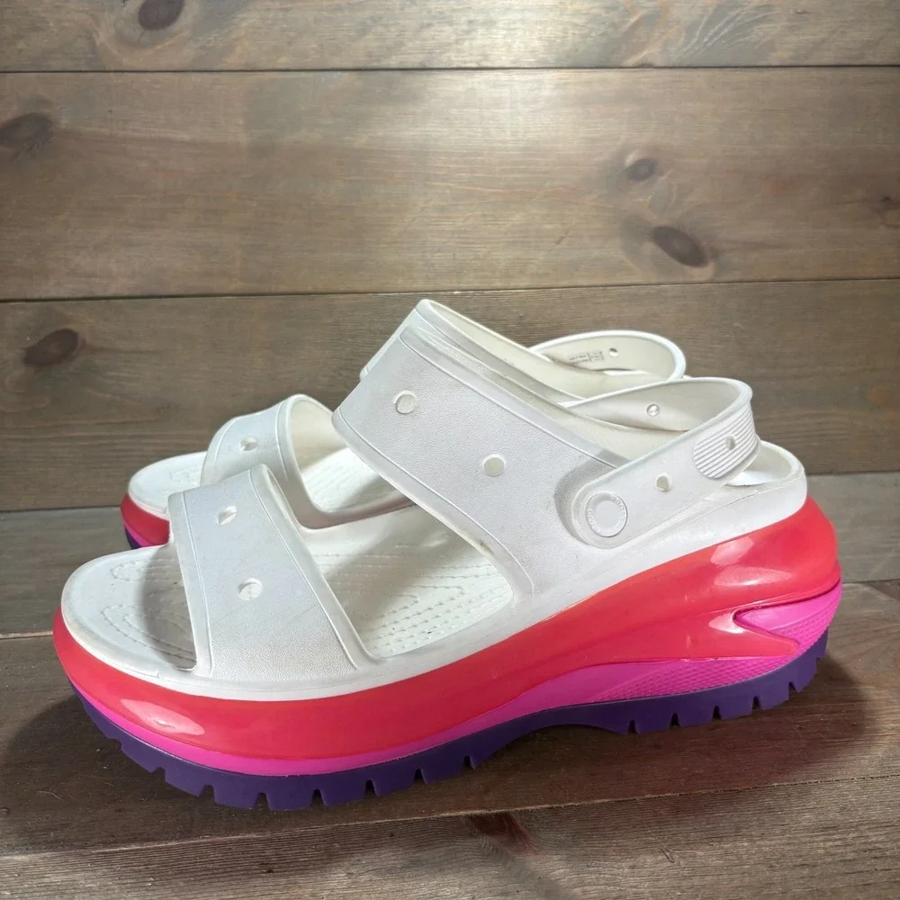 Crocs Mega Crush Sandal mens size 11 shoes White Platform slide sandals