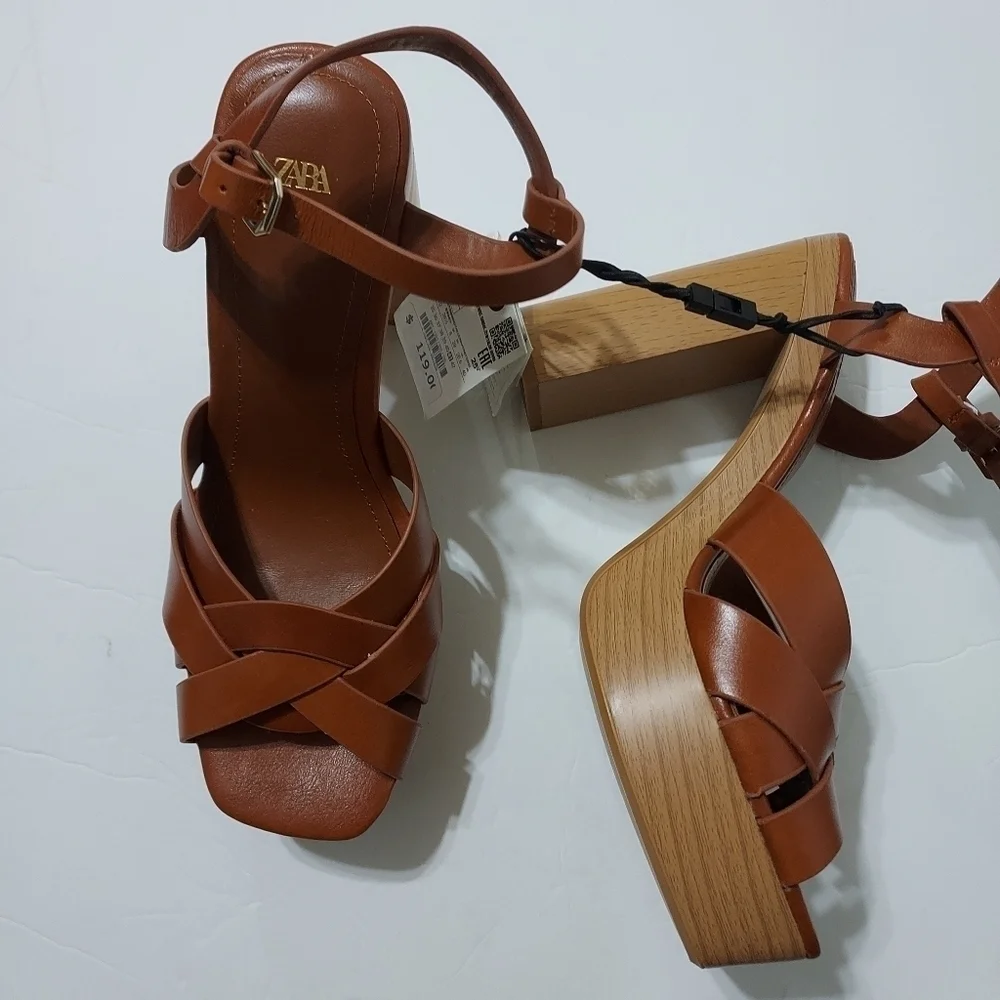 Zara wide heel
