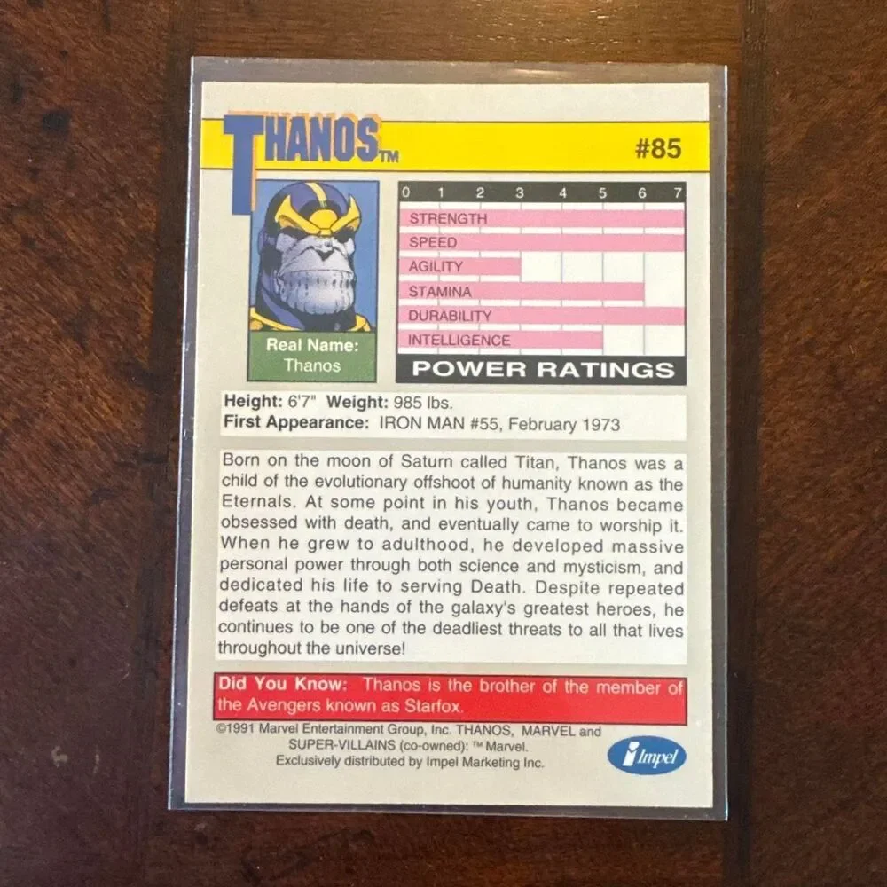 Marvel thanos trading