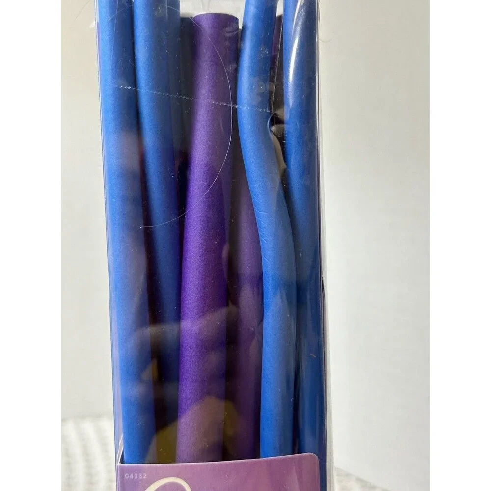 Goody Flexible 20 Rod No Heat Hair Rollers 2015 Open Box 2 Sizes Purple And Blue
