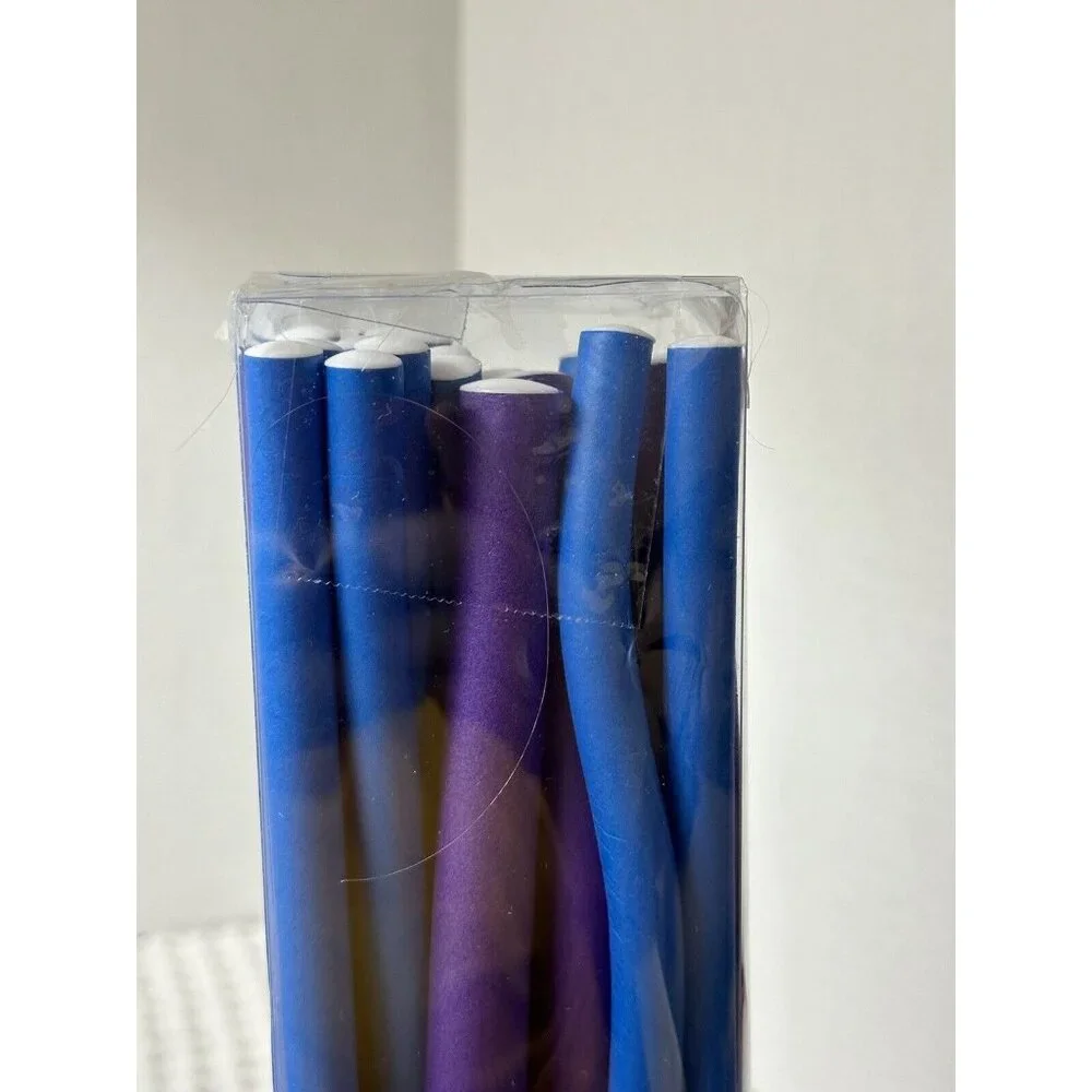 Goody Flexible 20 Rod No Heat Hair Rollers 2015 Open Box 2 Sizes Purple And Blue