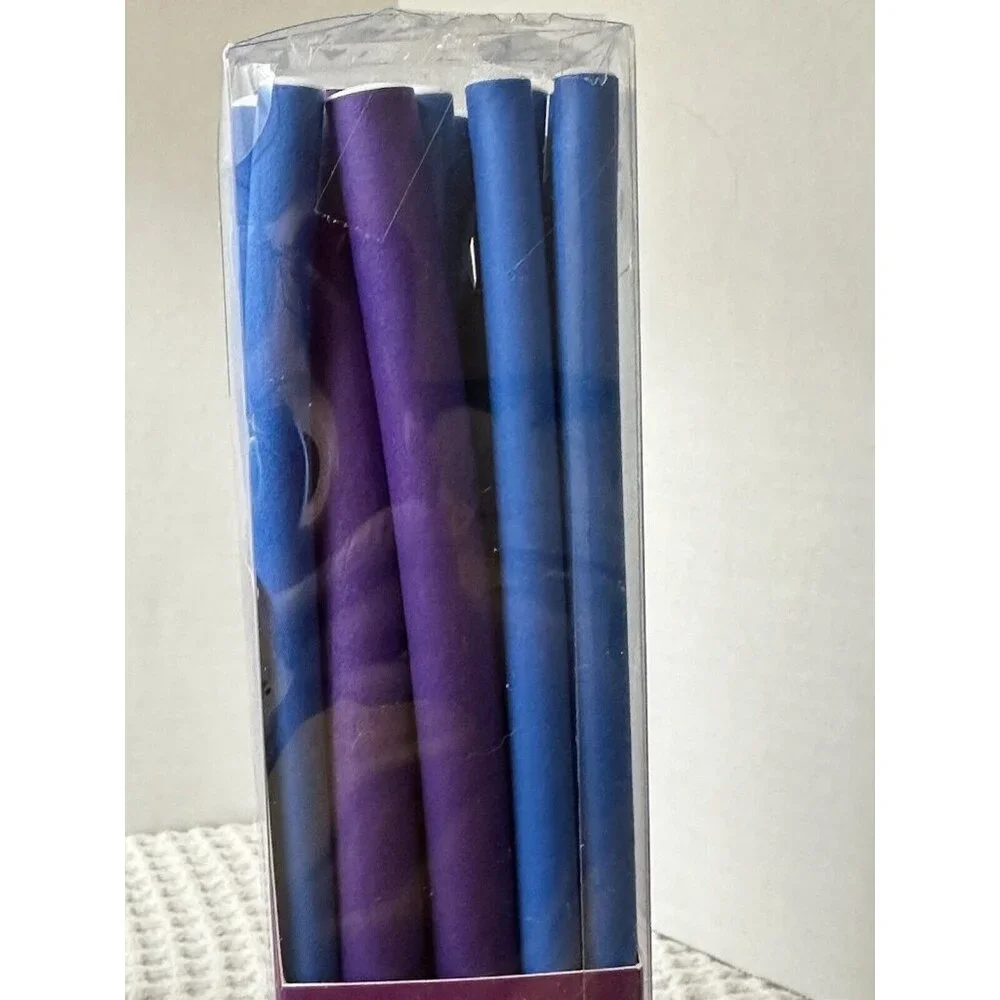 Goody Flexible 20 Rod No Heat Hair Rollers 2015 Open Box 2 Sizes Purple And Blue