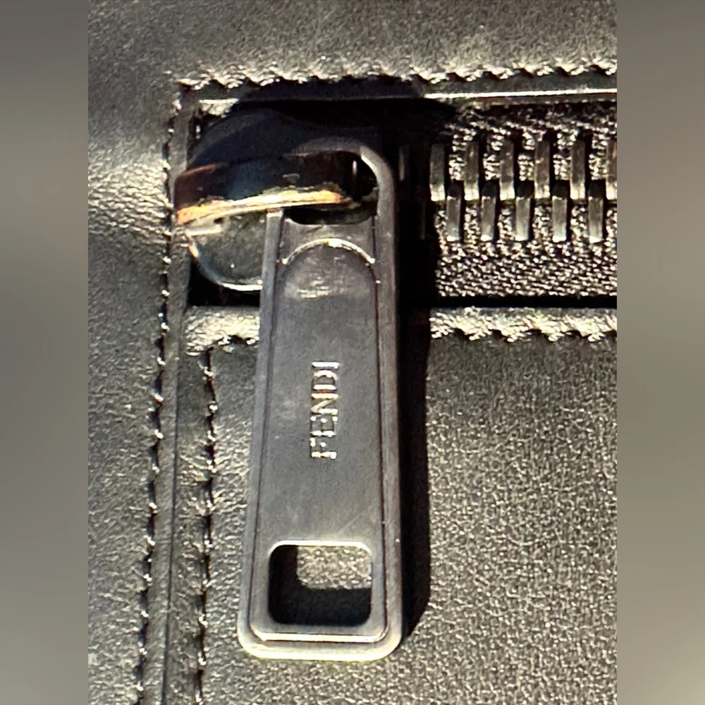 Fendi Large Zippered Wallet (EUC; Black)