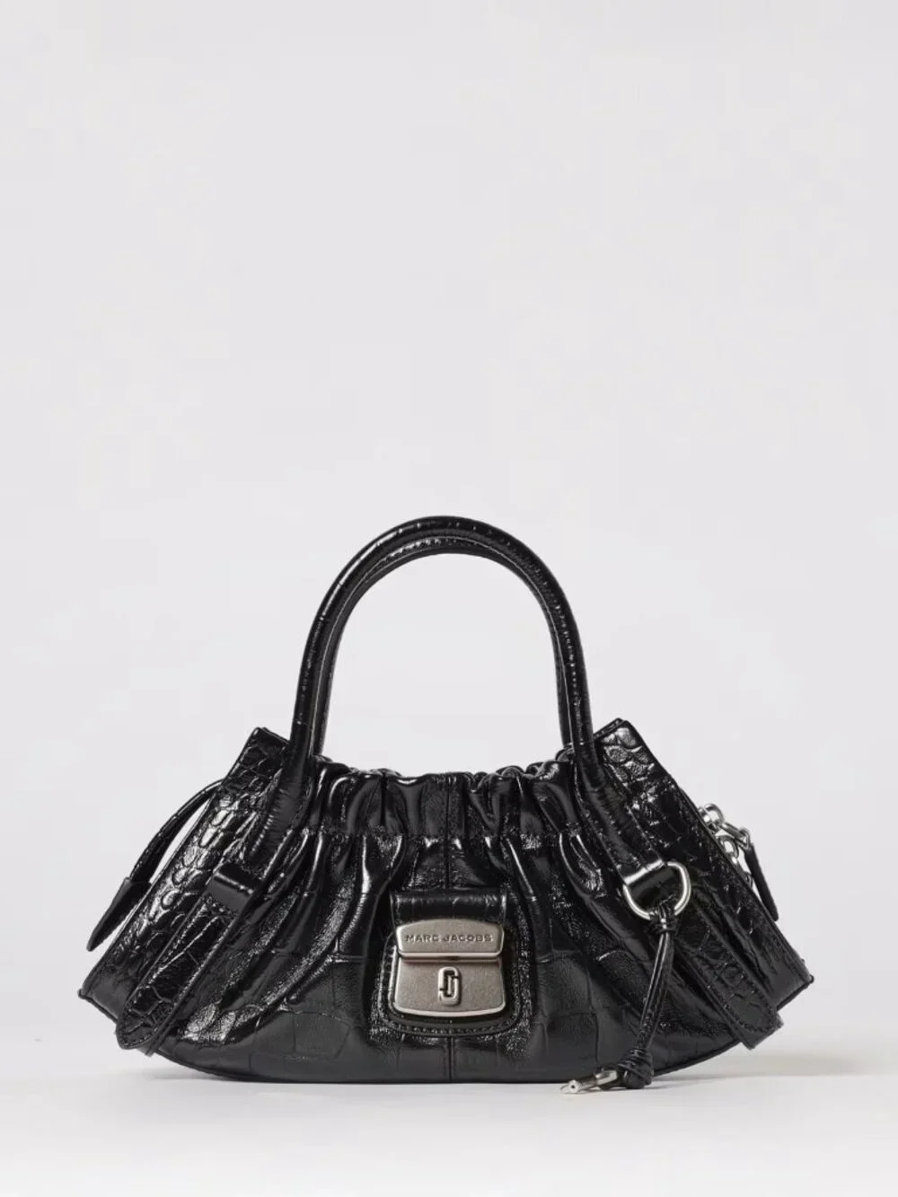 Marc Jacobs The Croc Cristina Small Leather Satchel - Black